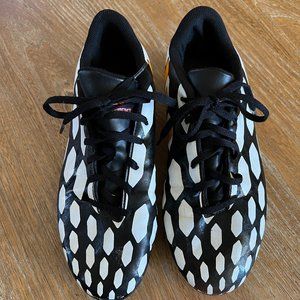 Adidas Black, white, orange soccer cleat